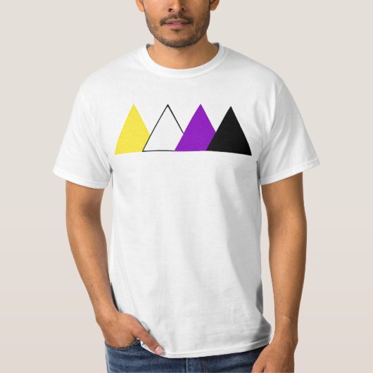 T-shirt Pièce en t de triangle de fierté de Nonbinary (Devant)