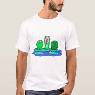 T-shirt Pièce en t de trois grenouilles