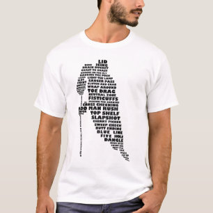 T-shirt Pièce en t de typographie de joueur de hockey