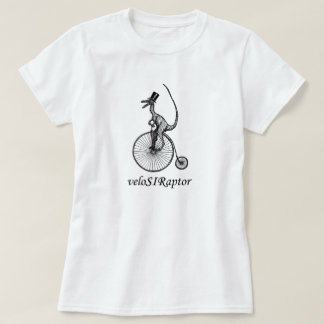 T-shirt pièce en t de velociraptor pour des dames