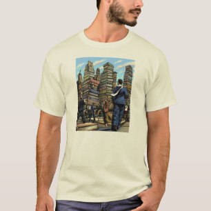 T-shirt Pièce en t de ville de livre