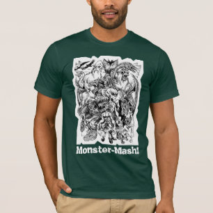 T-shirt Pièce en t de zoo de Cryptid de Mâche- de monstr