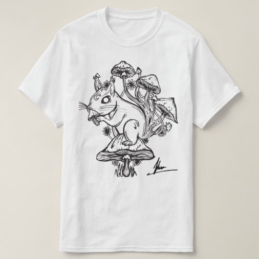 T-shirt Pièce en t d'écureuil (Design devant)