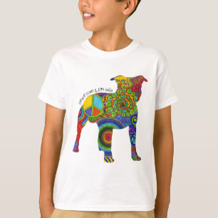 T-shirt Pièce en t d'enfants d'art de bruit d'amour et "de