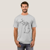 T-shirt Pièce en t d'ensemble de brosse du Michigan (Devant entier)