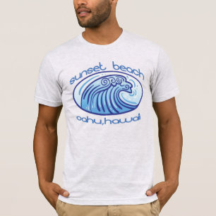 T-shirt Pièce en t d'HAWAÏ Oahu de plage de COUCHER DU