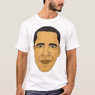 T-shirt Pièce en t d'illustration de visage de Barack