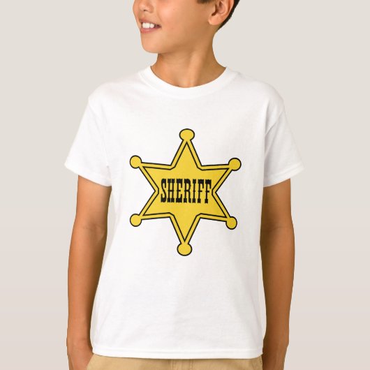T-shirt Pièce en t d'insigne de shérif d'enfants (Devant)