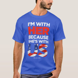 T-shirt Pièce en t d'obscurité/couleur de Hillary 2016