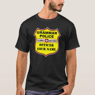 T-shirt Pièce en t d'obscurité de police de grammaire