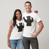 T-shirt Pièce en t d'ours noir (Unisexe)