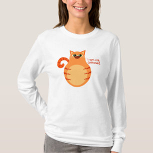 T-shirt Pièce en t drôle de bande dessinée de chat tigré