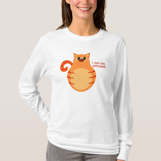 T-shirt Pièce en t drôle de bande dessinée de chat tigré (Devant)