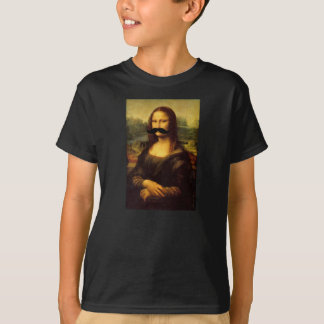 T-shirt Pièce en t drôle de moustache de Mona Lisa des