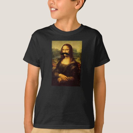 T-shirt Pièce en t drôle de moustache de Mona Lisa des (Devant)