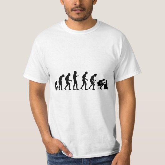 T-shirt Pièce en t drôle d'évolution (Devant)