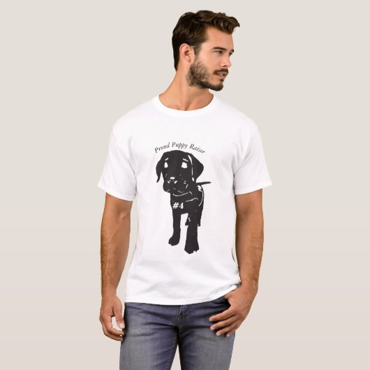 T-shirt Pièce en t fière d'éleveur de chiot (Devant entier)