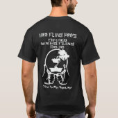 T-shirt Pièce en t foncée brutale de "guerre de pouce" de (Dos)