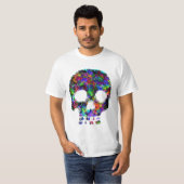 T-shirt Pièce en t foncée de crâne d'éclaboussure (Devant entier)