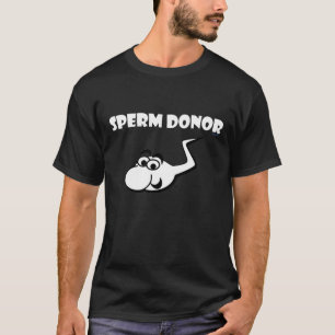 T-SHIRT PIÈCE EN T FONCÉE DE DISTRIBUTEUR DE SPERME