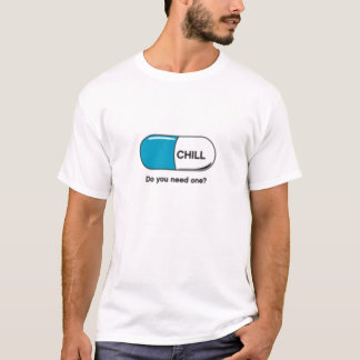 T-shirt Pièce en t froide de mâle de pilule