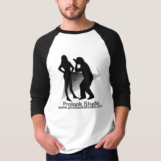 T-shirt Pièce en t gainée par noir de studio de Prolook (Devant)