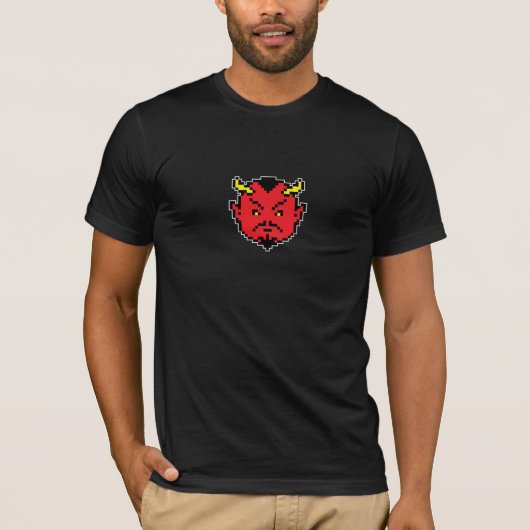 T-shirt Pièce en t graphique à 8 bits principale de Satan (Devant)