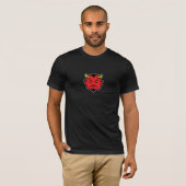 T-shirt Pièce en t graphique à 8 bits principale de Satan (Devant entier)