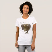 T-shirt Pièce en t graphique de griffons gris pour des (Devant entier)
