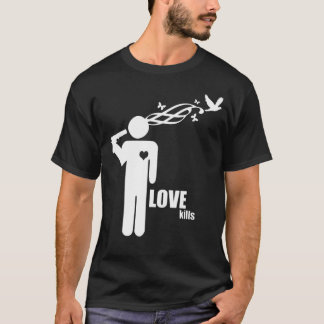 T-shirt Pièce en t graphique de LoveKills (foncée)