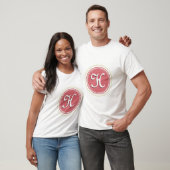 T-shirt Pièce en t initiale de H (Unisexe)