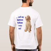 T-shirt Pièce en t - "j'aime mon Spinone… " (Dos)
