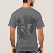 T-shirt Pièce en t jumelle de cosmos de dragon (Dos)