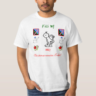 T-shirt Pièce en t laide de chandail de Noël