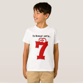 T-shirt Pièce en t mignonne d'anniversaire pour le nombre (Devant entier)