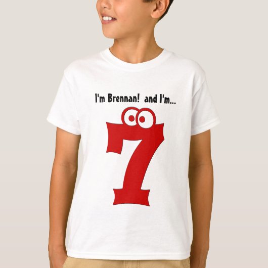 T-shirt Pièce en t mignonne d'anniversaire pour le nombre (Devant)