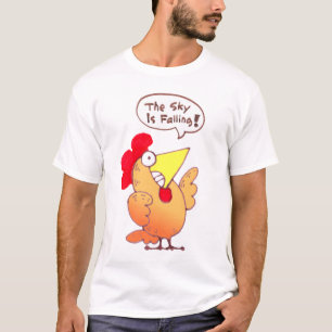 T-shirt Pièce en t mignonne de bande dessinée de poulet 
