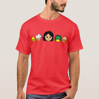 T-shirt Pièce en t mignonne de bandes dessinées dures