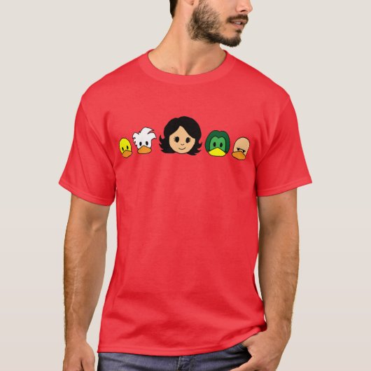 T-shirt Pièce en t mignonne de bandes dessinées dures (Devant)