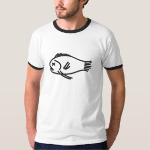 T-shirt Pièce en t morte illustrée de poissons