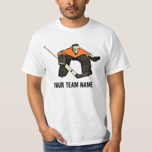 T-shirt Pièce en t orange personnalisable de valeur de (Devant)