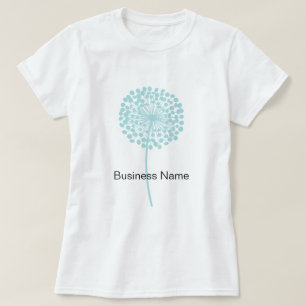 T-shirt Pièce en t personnalisable de pissenlit bleu