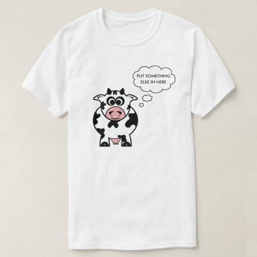 T-shirt Pièce en t personnalisable de vache (Design devant)
