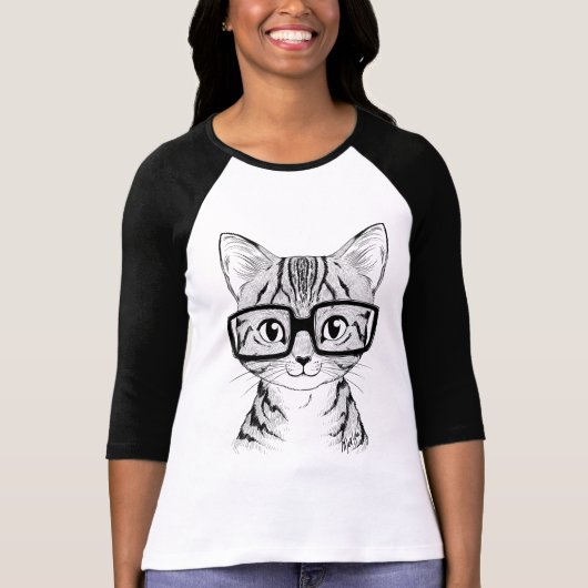 T-shirt Pièce en t ringarde du base-ball des femmes tirées (Devant)