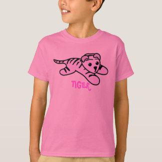 T-shirt Pièce en t rose mignonne de TIGRE