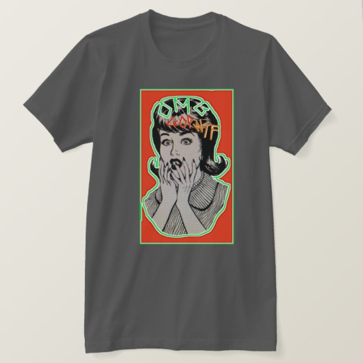 T-shirt Pièce en t rouge de GOP WTF d'OMG (Design devant)