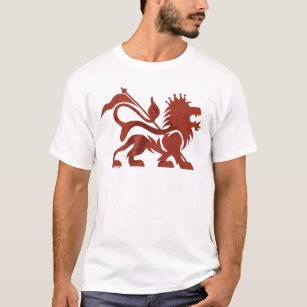 T-shirt Pièce en t rouge de lion de Ras par Skidone