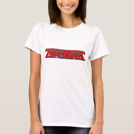 T-shirt Pièce en t rouge de logo de ZUKAHNAUT (Devant)
