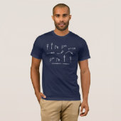 T-shirt Pièce en t schématique de Suryanamaskar (bleu (Devant entier)