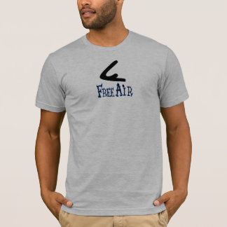 T-shirt Pièce en t serrée noire et bleue d'air libre